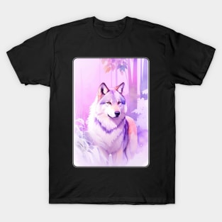 Wolf Watercolor Portrait 2 T-Shirt